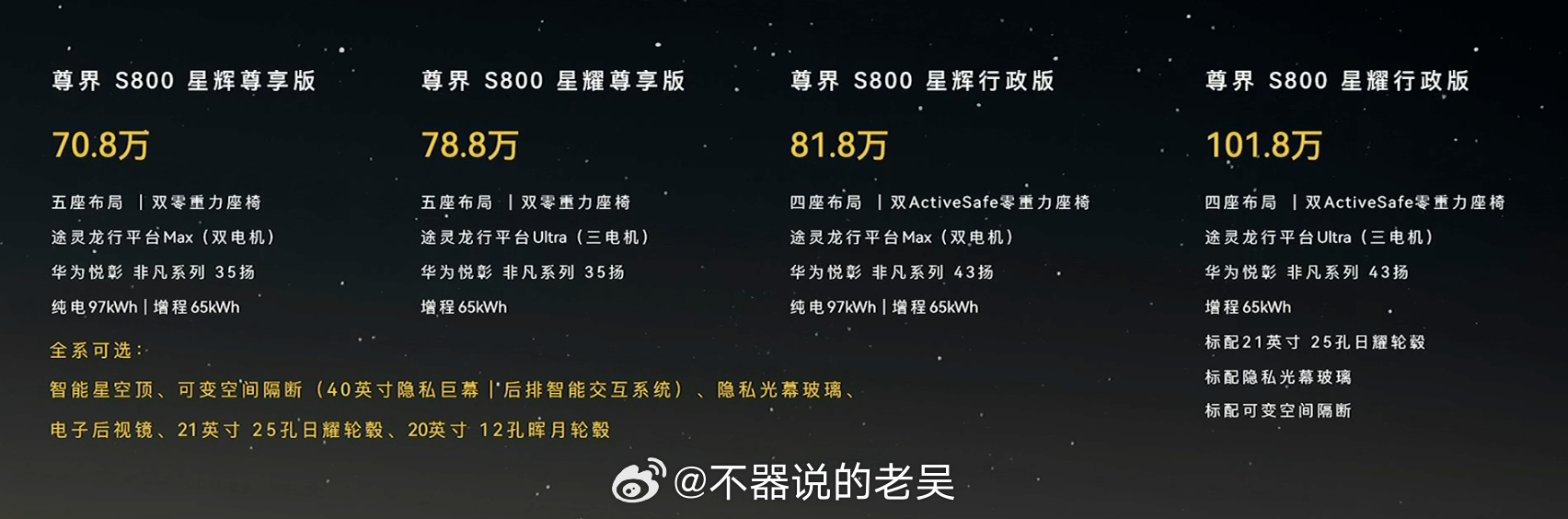 尊界S800 没想到价格竟然给了一个这么大的惊喜？不能说很有诚意吧，只能说太有诚