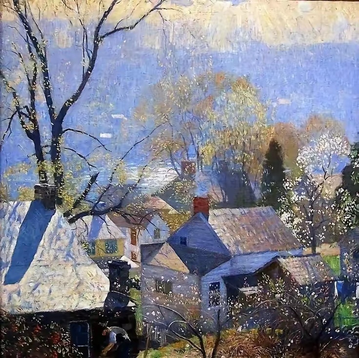 美国画家丹尼尔・加伯（Daniel Garber，1880–1958）绘画作品欣