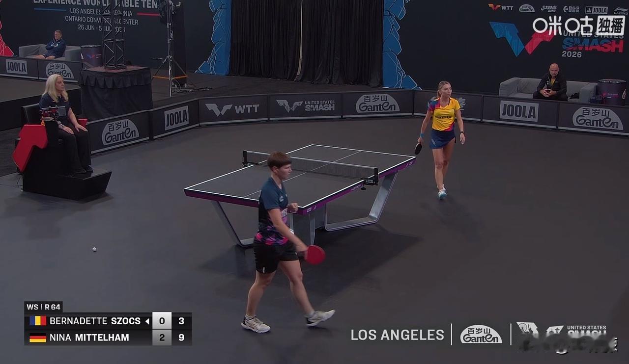 尼娜·米特兰姆🇩🇪3-0斯佐科斯🇷🇴【11-7，11-3，11-3】 