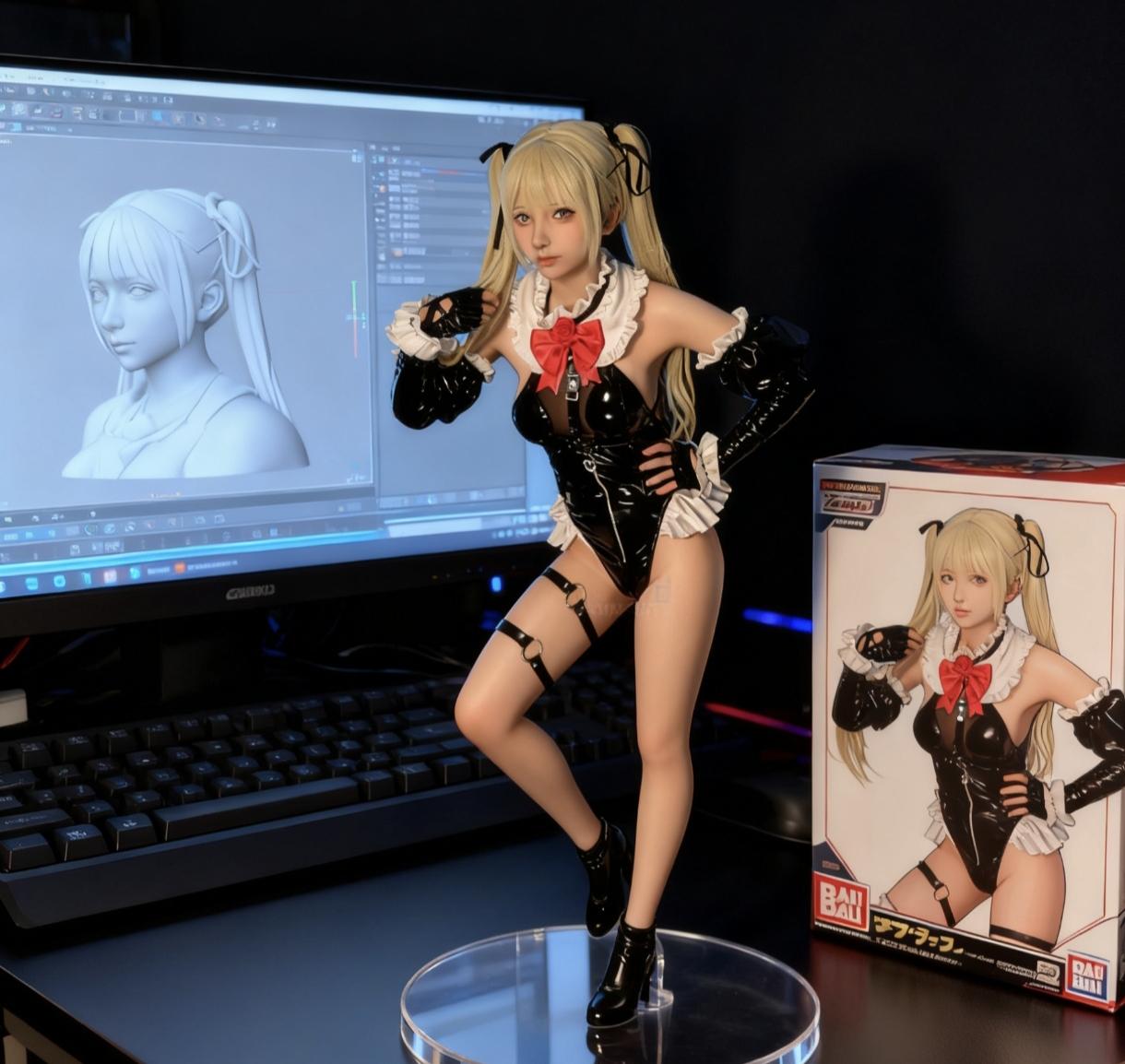 这腿又长又白又细 玛丽罗斯cos cosplay 死或生沙滩排球 手办