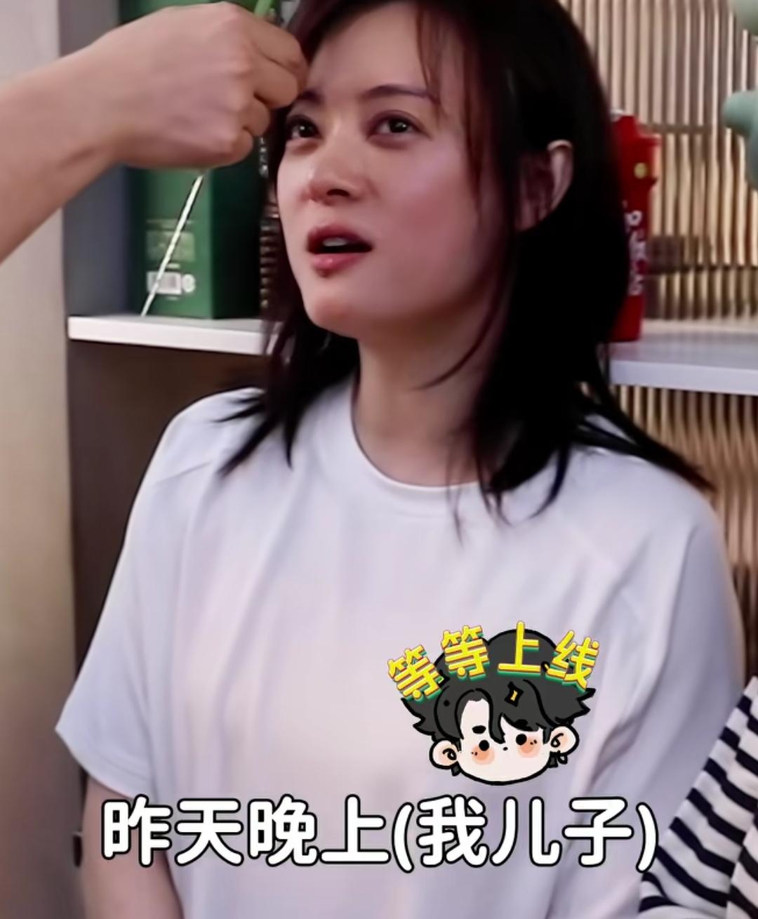 孙俪被儿子怀疑在家里装了探头，孙俪调侃自己没有这个智商装这个！
孙俪：“昨天晚上