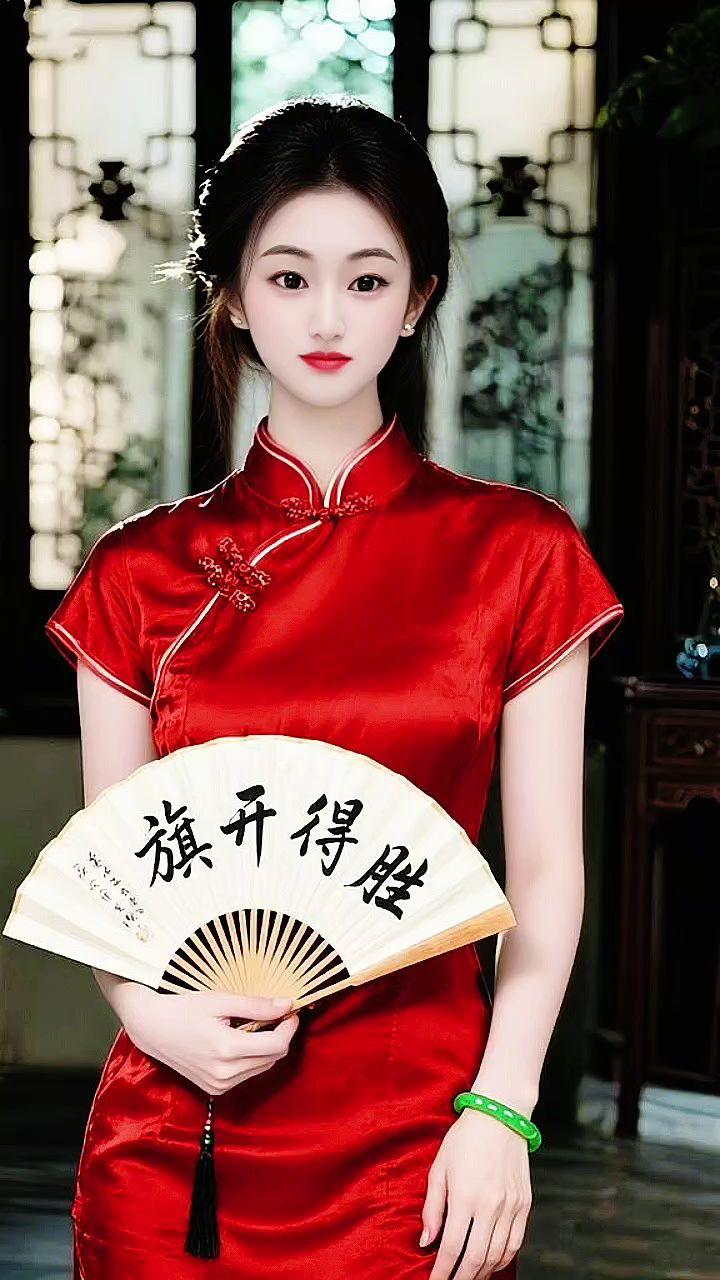 旗袍美人 旗袍 高考加油 金榜题名 旗开得胜