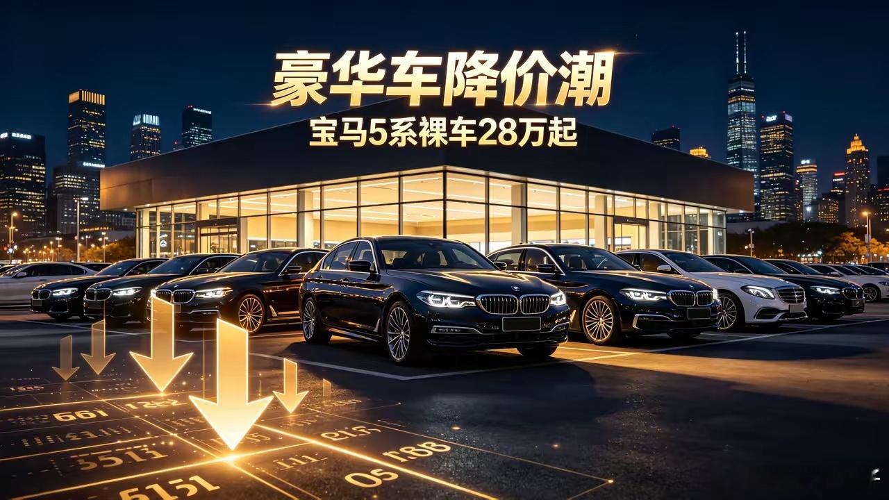BBA大降价 宝马5系跌至28万宝马5系，裸车28万。这个数字放在五年前，是想都