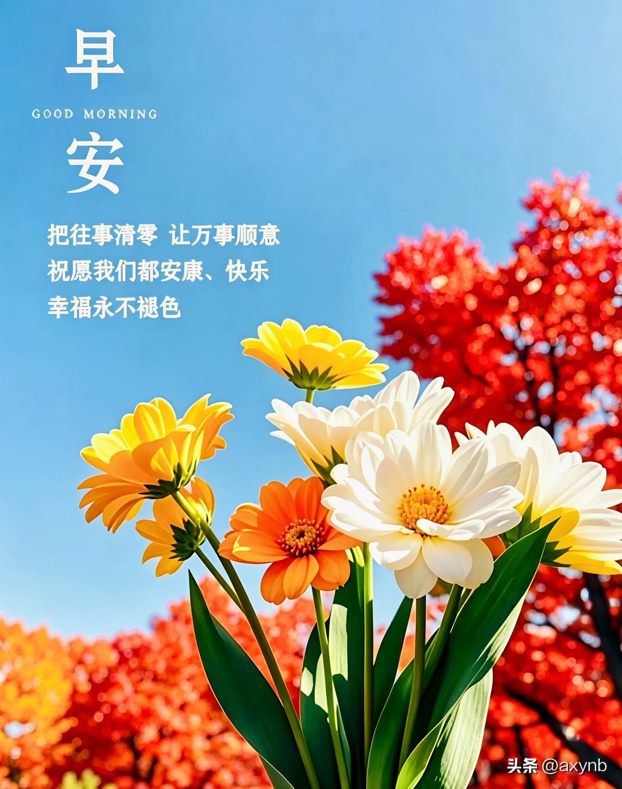 一句早安，是最贴心的问候。藏着思念，载着关怀，满是真挚的祝福。愿平安康健，喜乐常