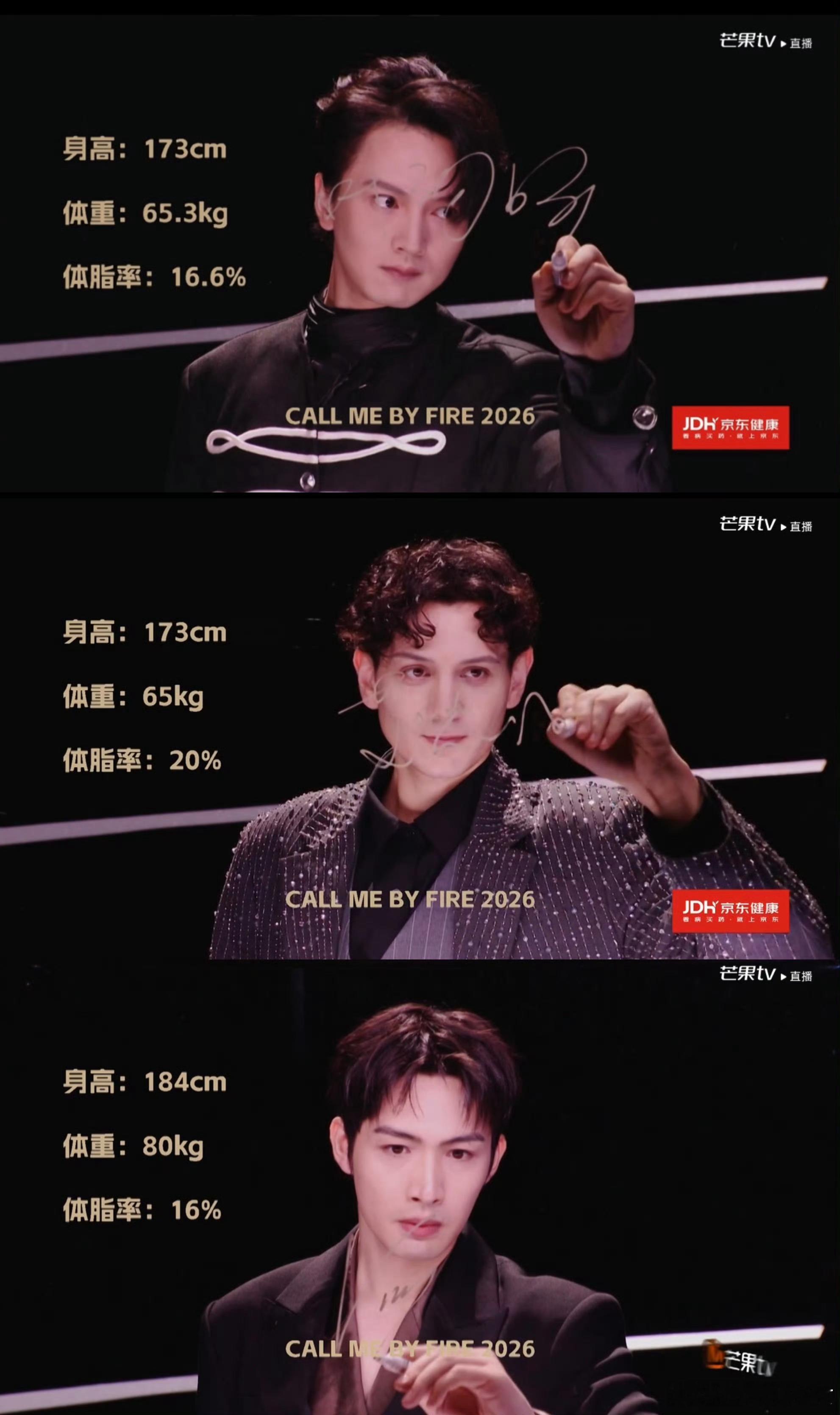 披荆斩棘男艺人体脂率节目组这波操作太敢了，当众曝光男艺人身高体重体脂率。刘畊宏体