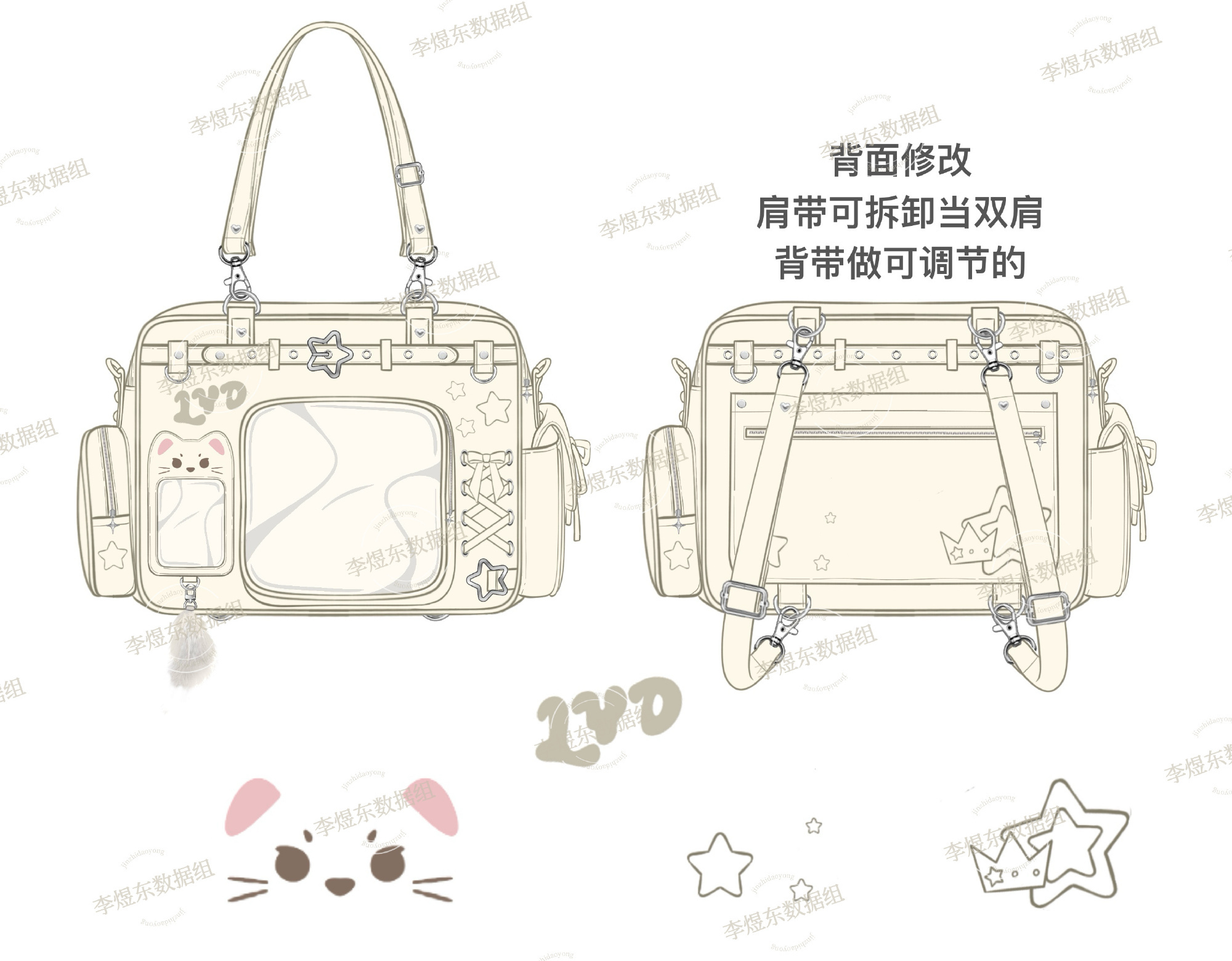 我觉得我们家的bhs做成痛包真的好百搭呀，这个色系配常服、JK、lo、哥特啥的都