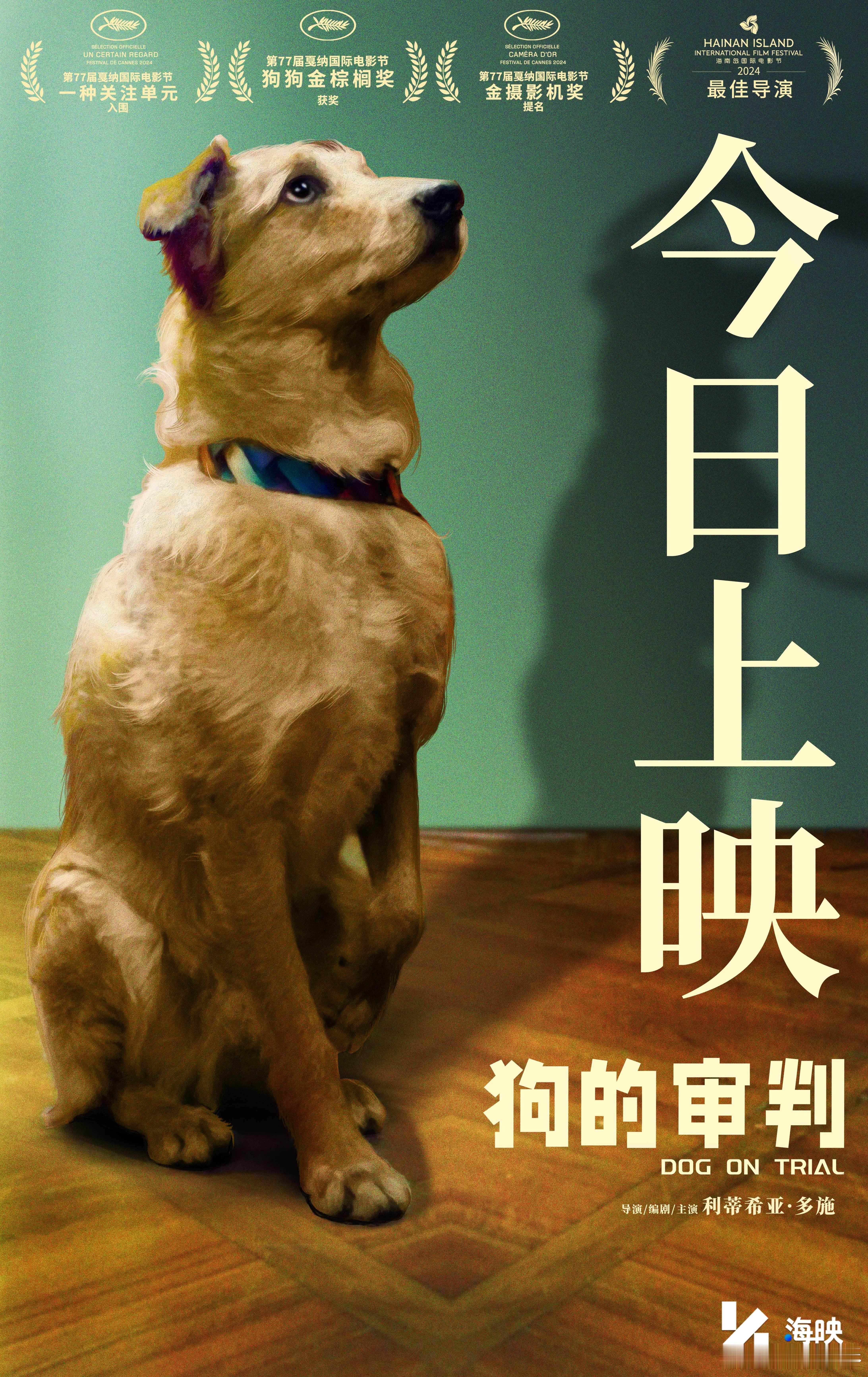 电影狗的审判今日上映  由女导演利蒂希亚·多施执导的电影《狗的审判》今日上映。电