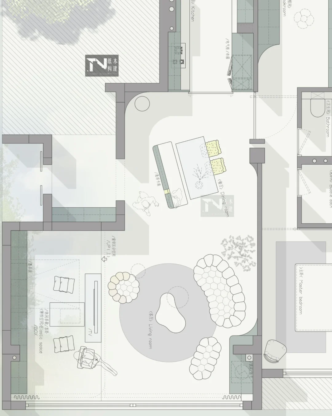中段入户改造—小空间到大平层的转换