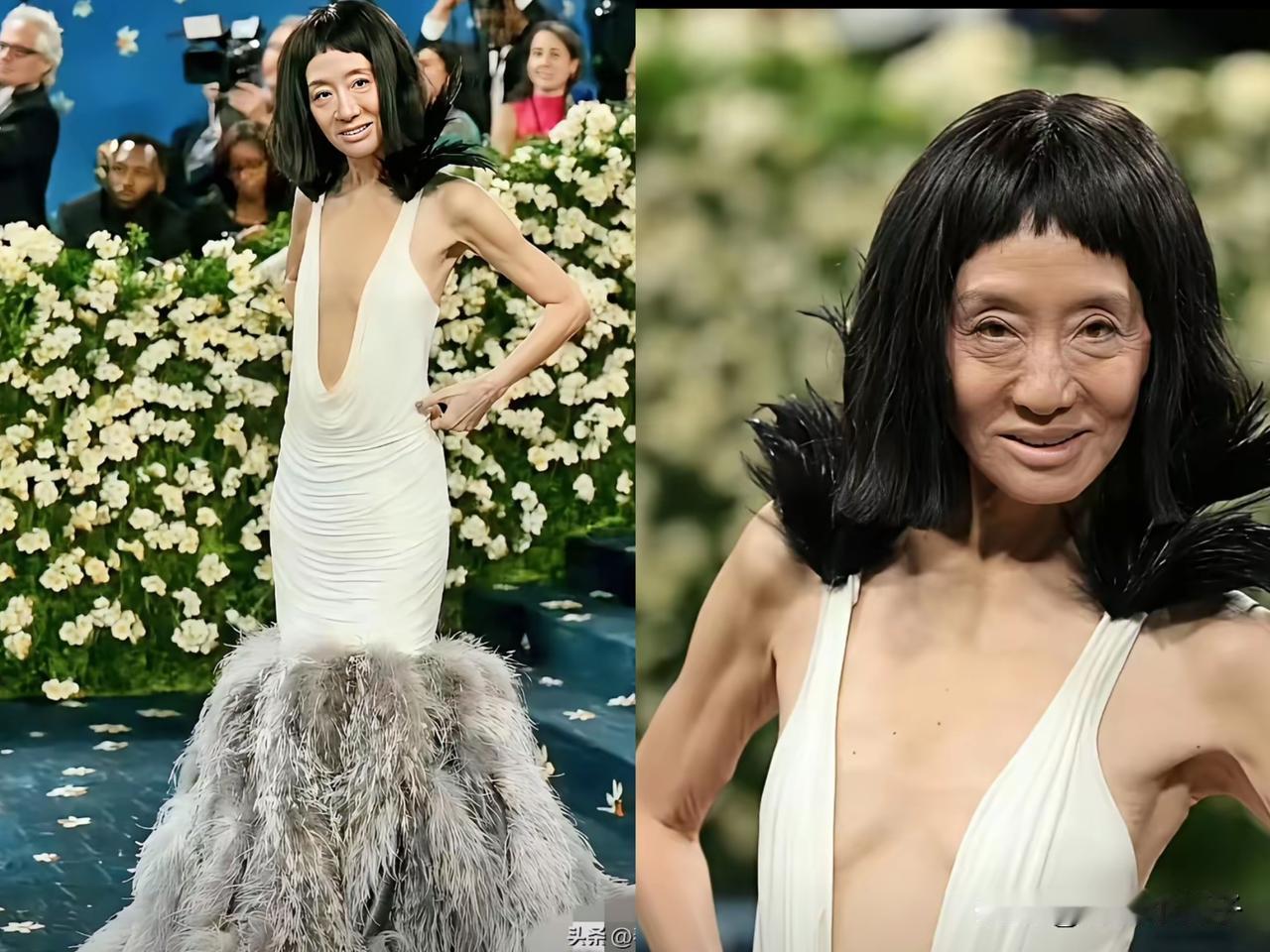 看看75岁的王薇薇这状态，除了那把骨头架子硬撑着，我是真没觉得哪里美。

咱承认