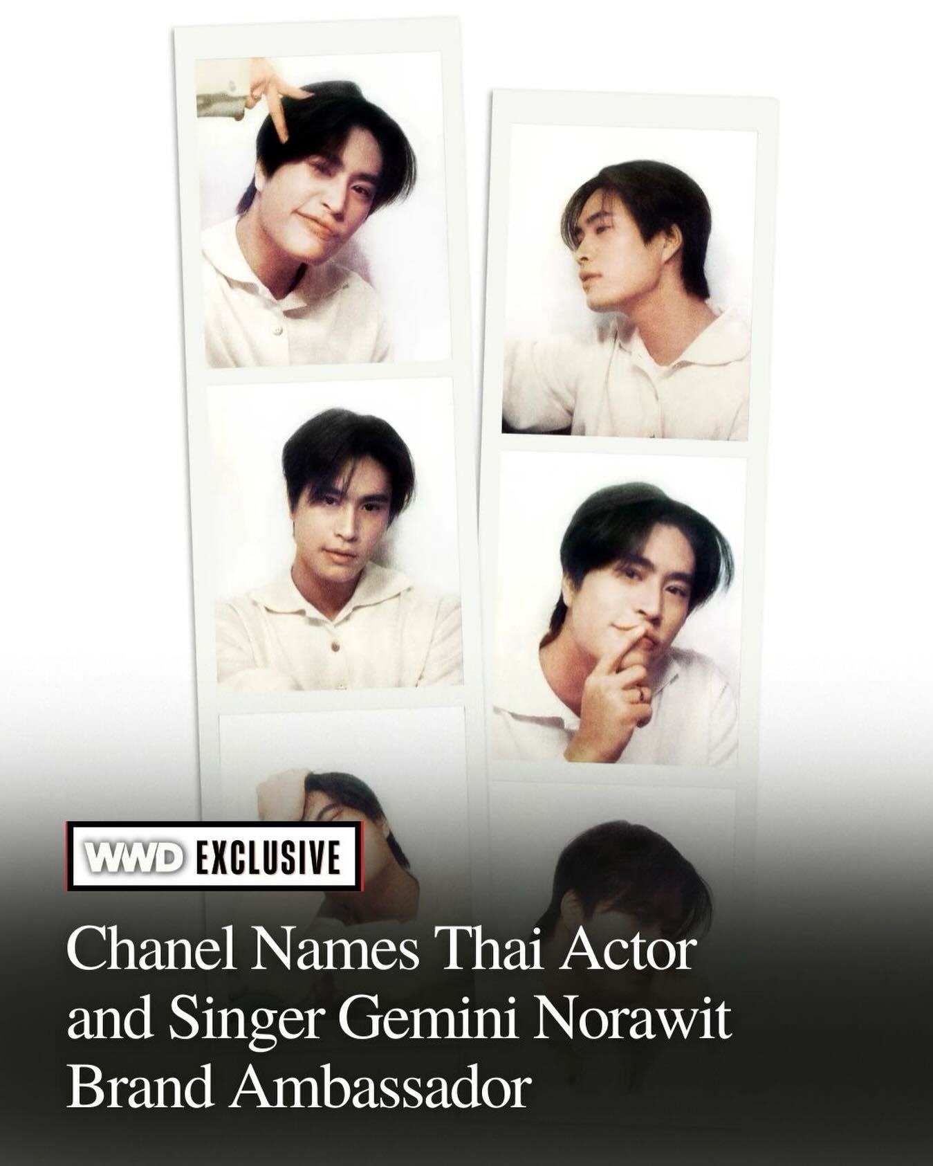 WWD快讯：Chanel签下泰国演员&歌手Gemini Norawit为新任Ho