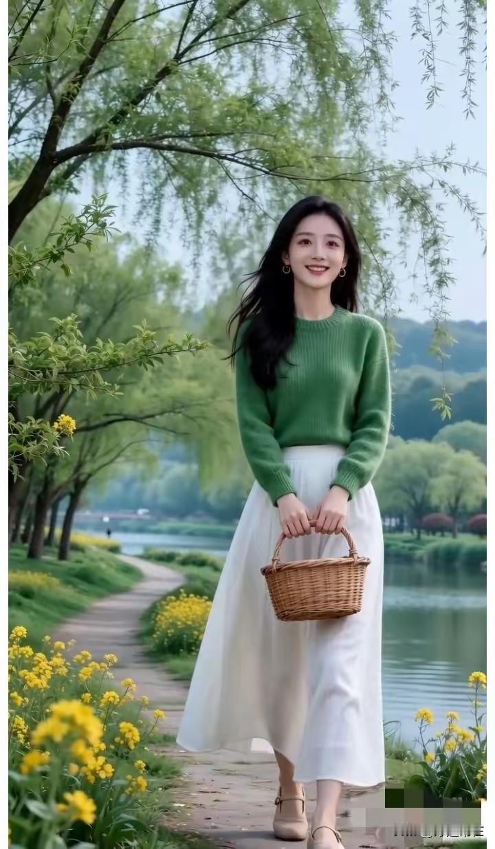 春日漫步，绿意盎然，清新自然