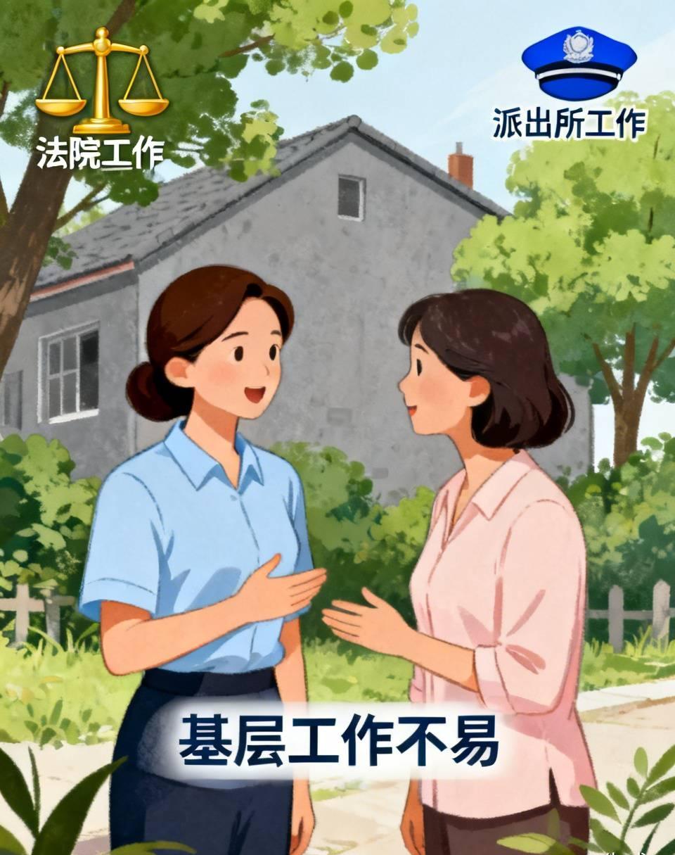 左右邻居李大妈和孙大妈，李大妈的女儿在基层法院工作，孙大妈的儿子在派出所任职。李