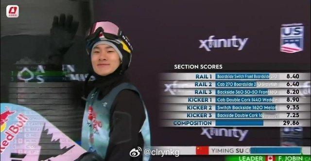 苏翊鸣世界杯坡障银牌   北京时间2月3日，单板滑雪世界杯阿斯彭站男子坡面障碍技