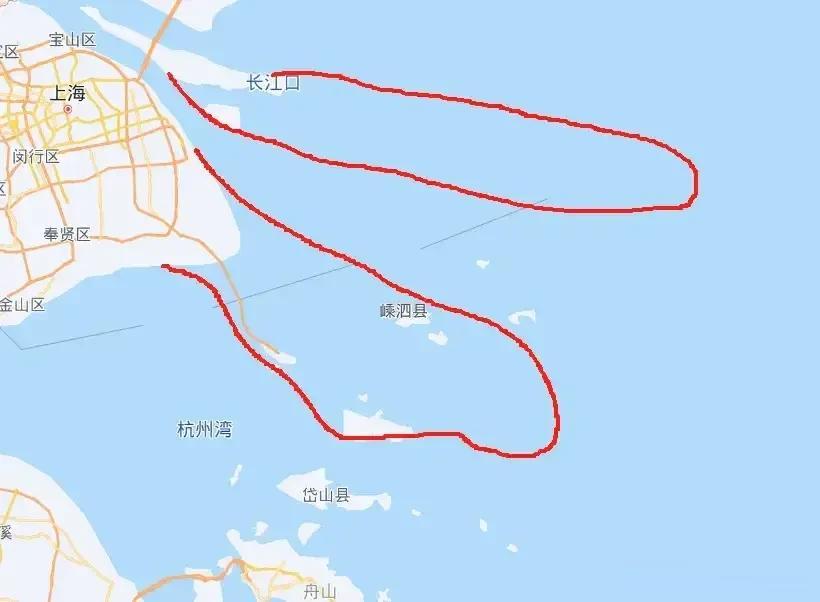 上海东部海域随着长江泥沙沉积 在不久的将来可能会形成两个半岛