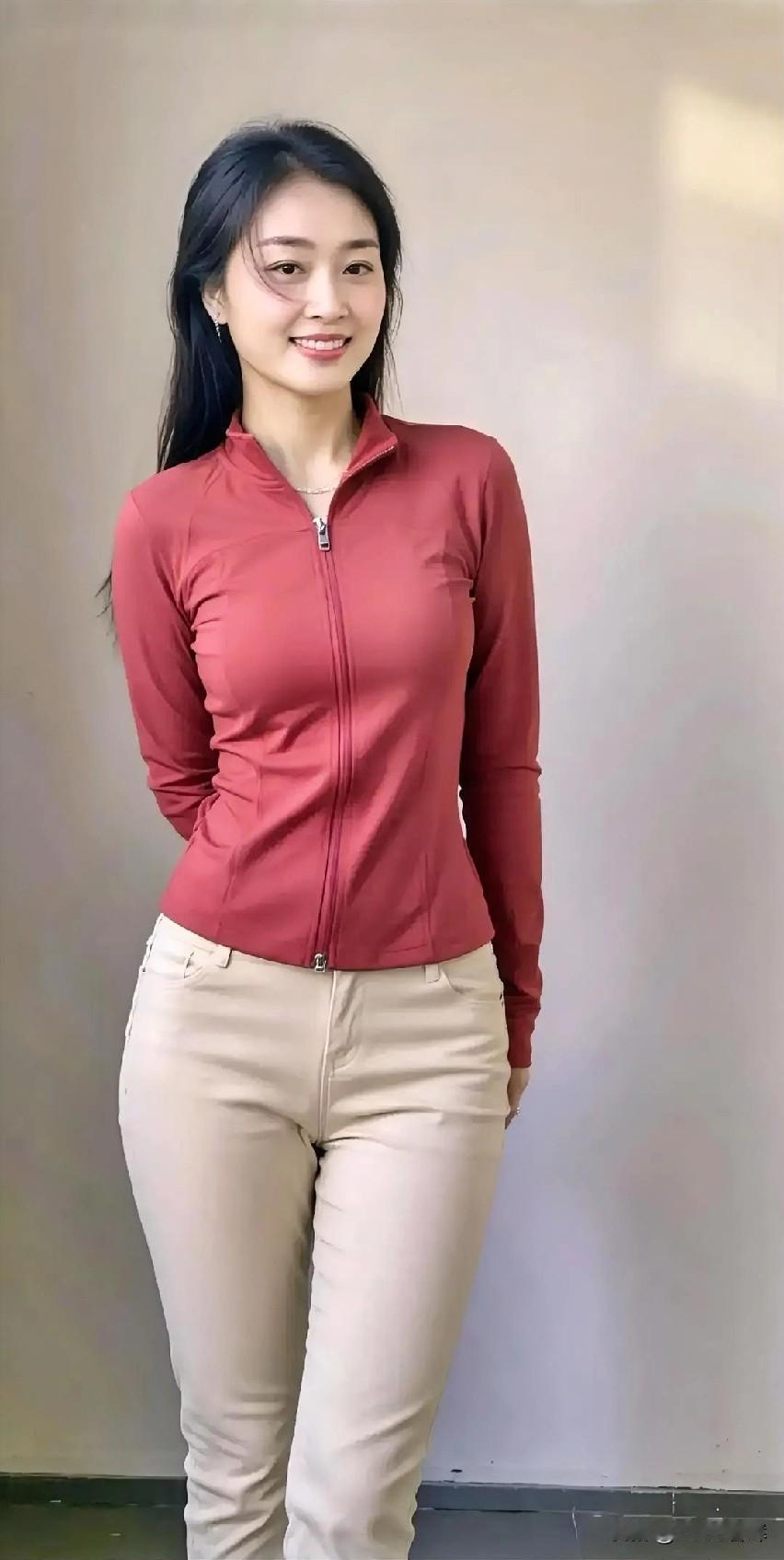 红衫衬笑，暖光漫肩，日子也跟着温柔发亮。