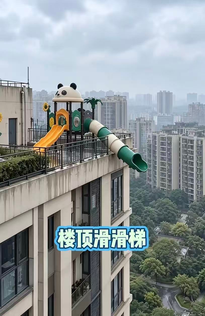 0差评滑梯？？？Ai想象中的多功能高楼大厦吗 ​​​