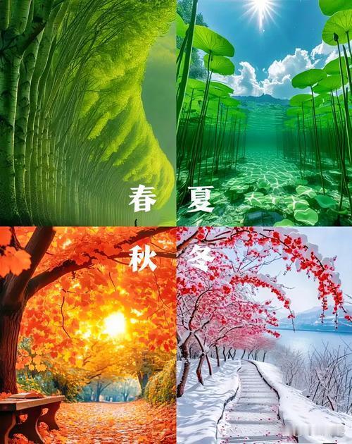 🍁【金秋画图：春夏秋冬，你更喜欢哪一季？】
“春有百花秋有月，夏有凉风冬有雪。