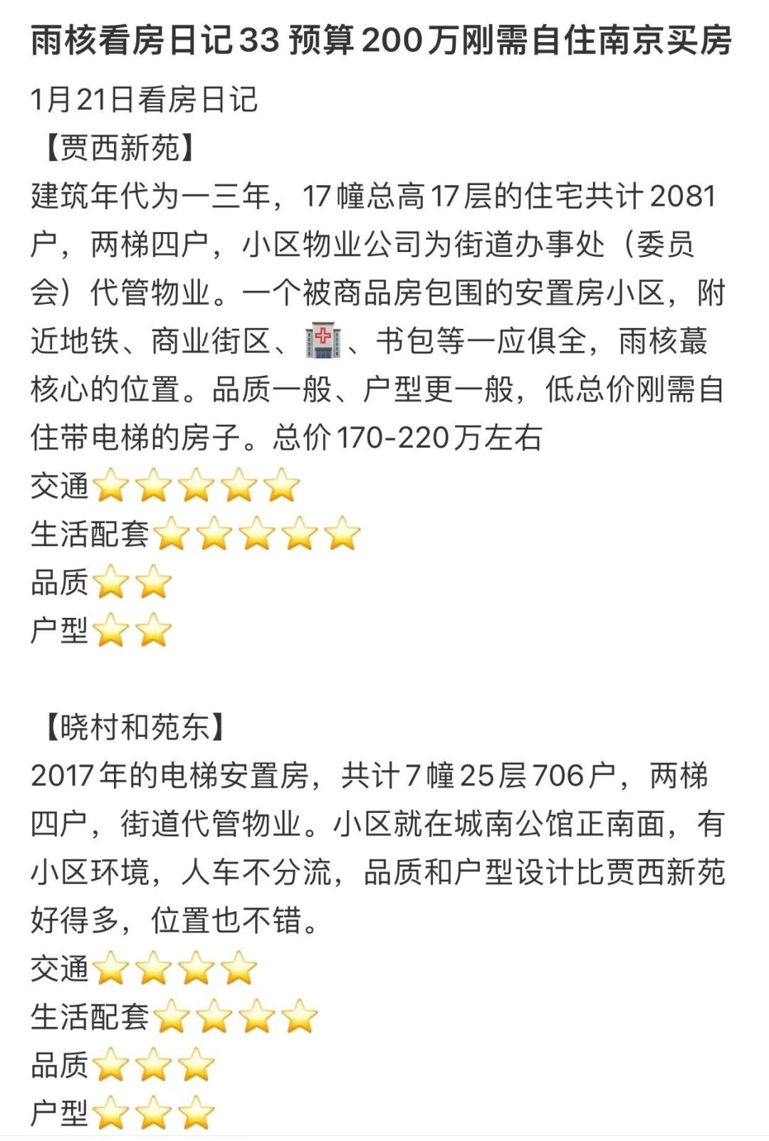 看房日记200万预算买雨核 南京买房刚需