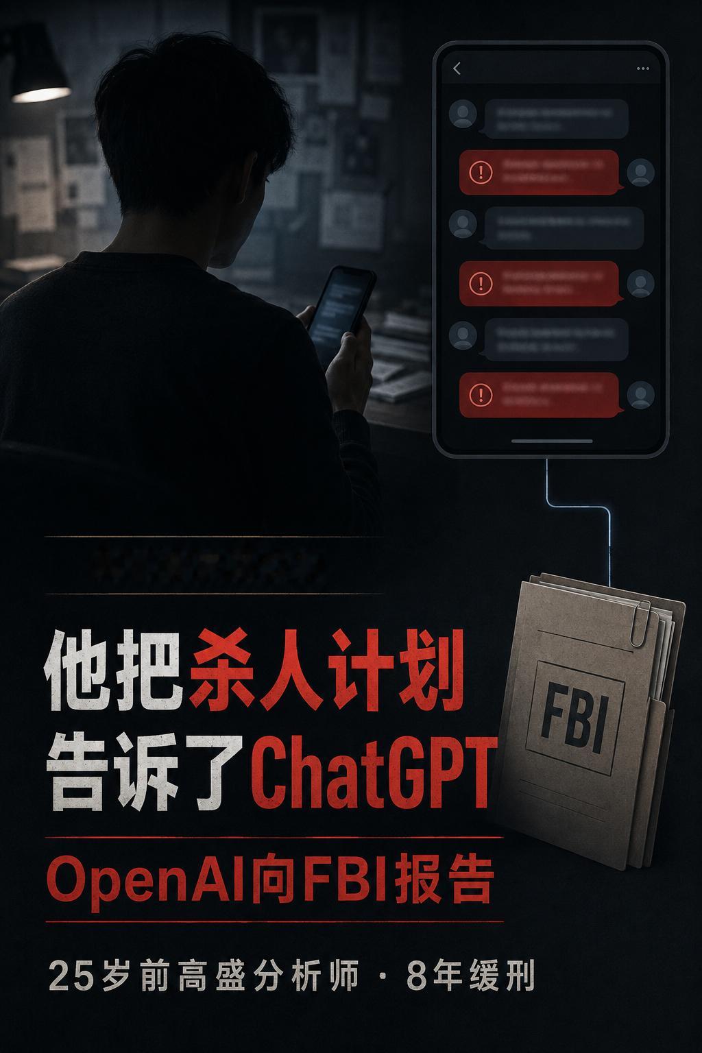 前高盛分析师向ChatGPT透露杀害前女友计划，OpenAI向FBI报告美国佛罗