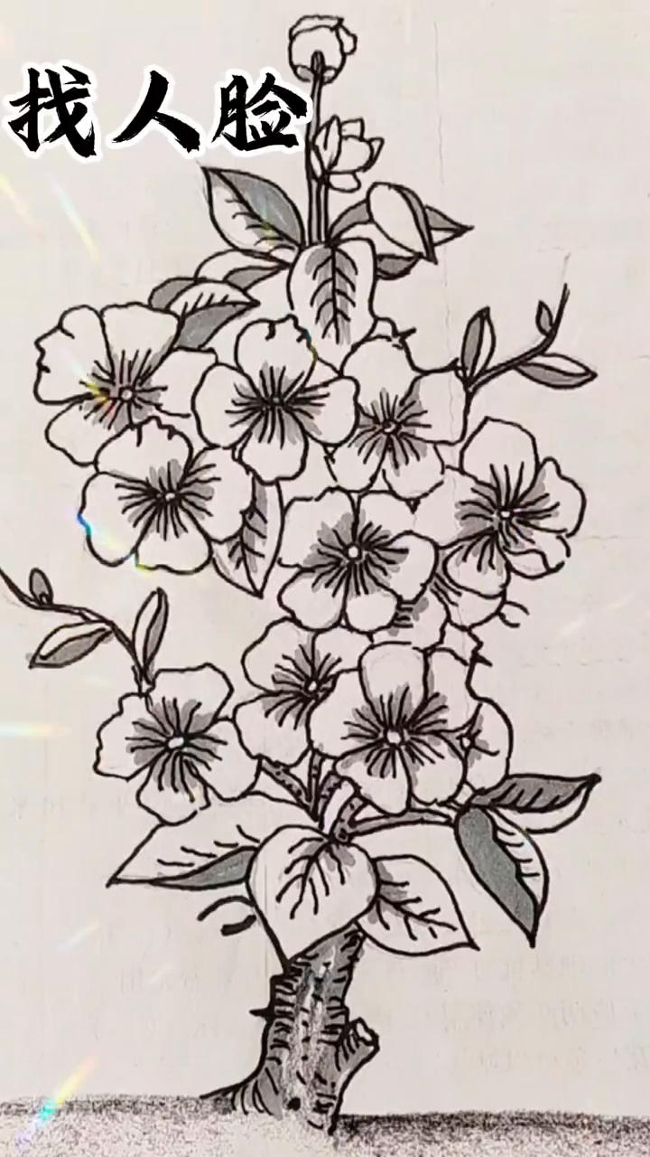 找人脸。
据说这幅图中有六张人脸，如果能在两分钟内全部找出来，那就太厉害了。