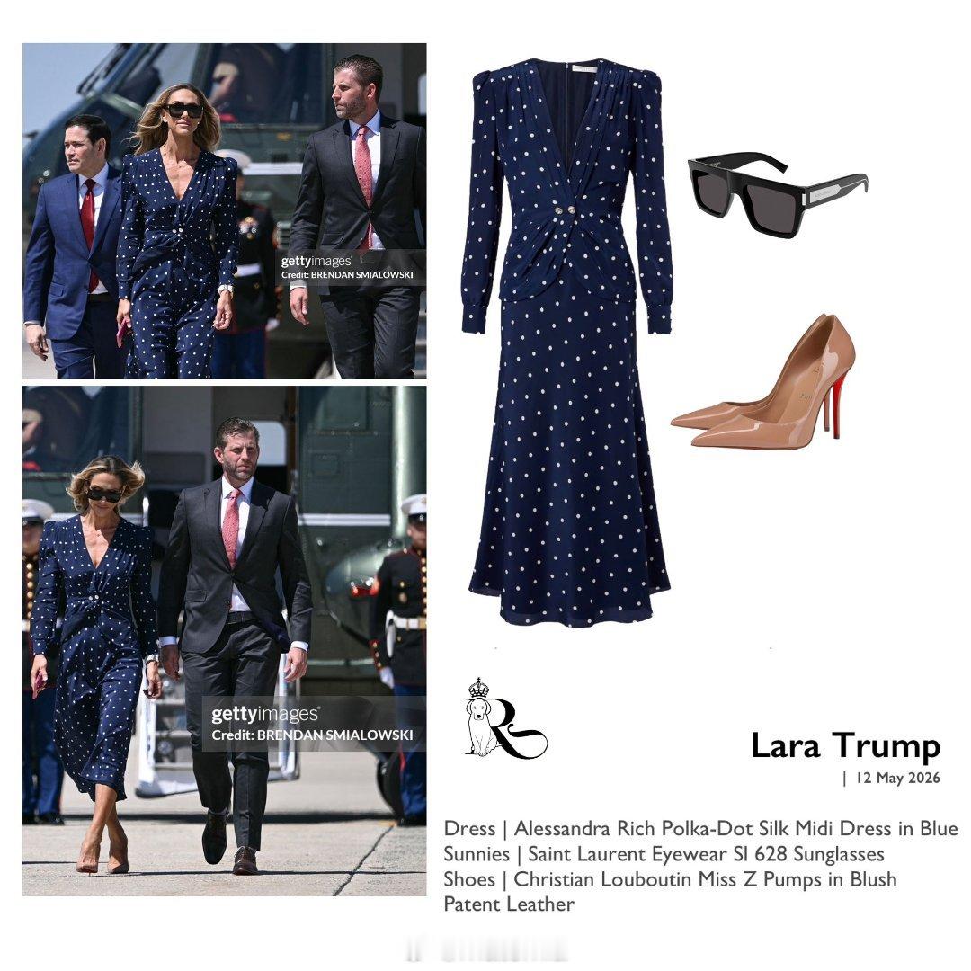 特朗普访华特朗普儿媳Lara身着Alessandra Rich品牌服饰。 