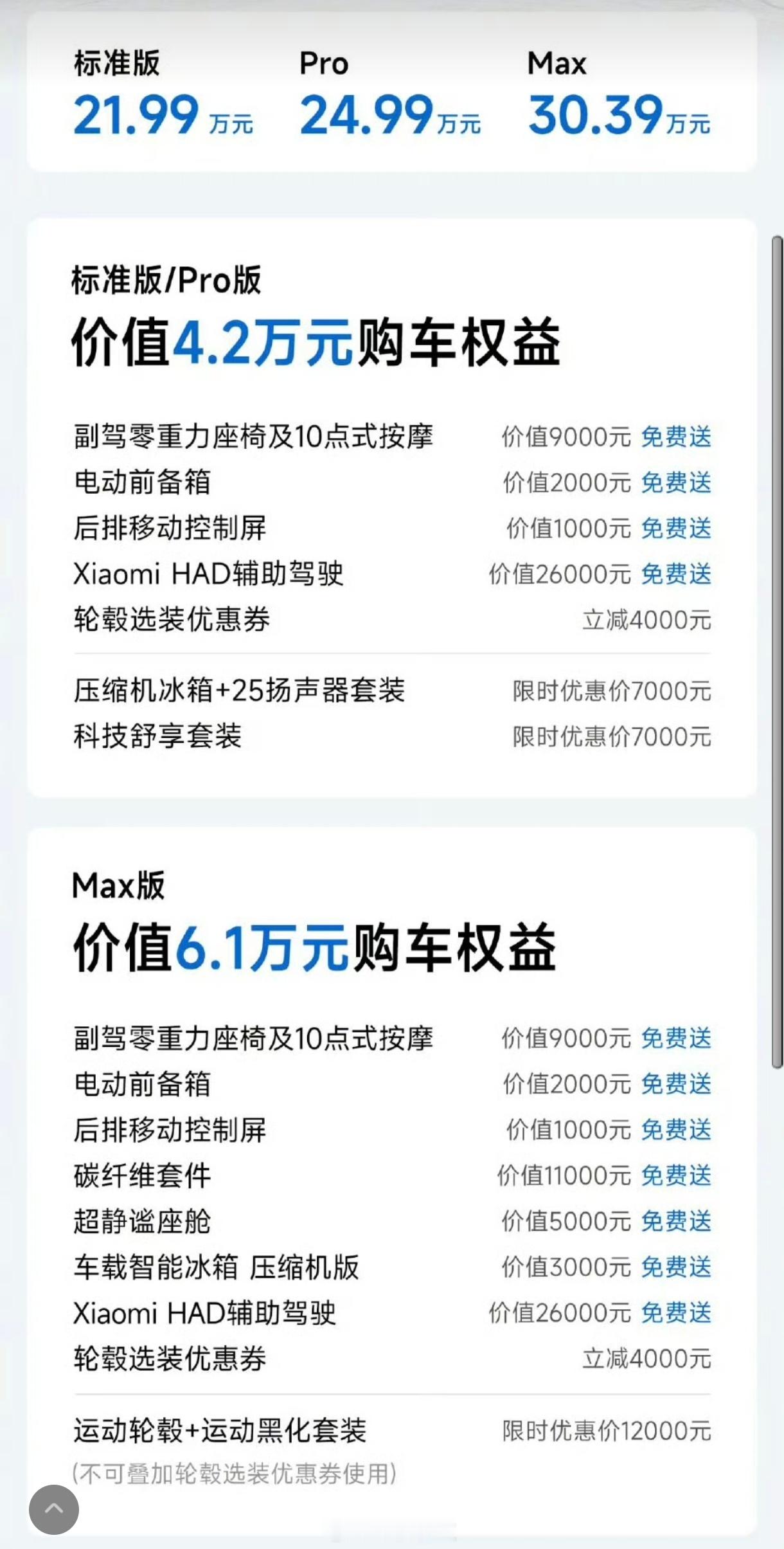 买车的人千万不要被这些免费送的权益所吸引，所有产品这样做的唯一目的就是产品营销，