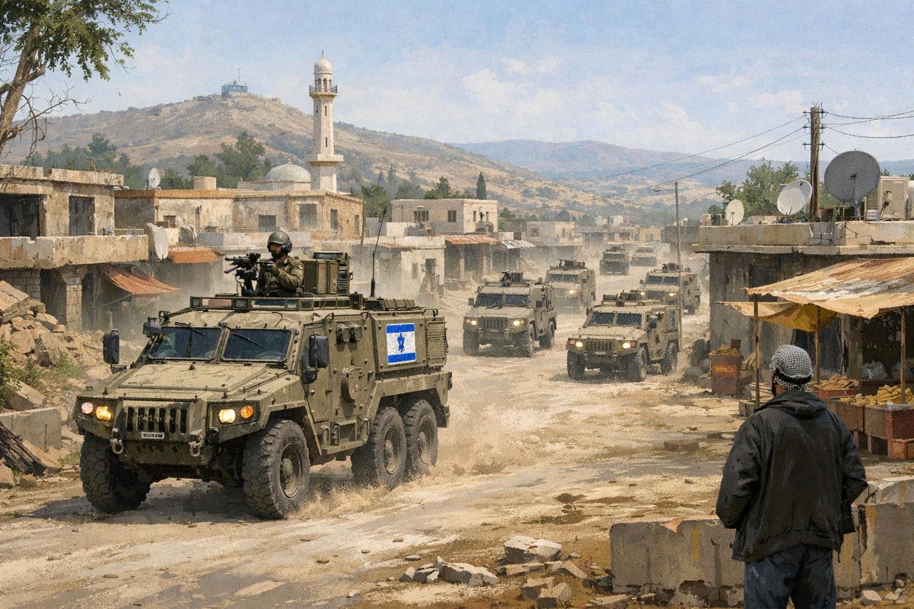 【以色列12辆军车开进叙利亚】
半岛电视台1月6日报道称，当天有12辆以色列军车