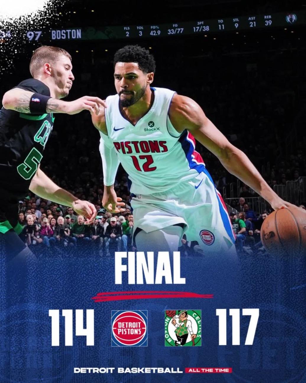 11月27日NBA杯赛事战报（8场）

活塞114-117凯尔特人
尼克斯-黄蜂