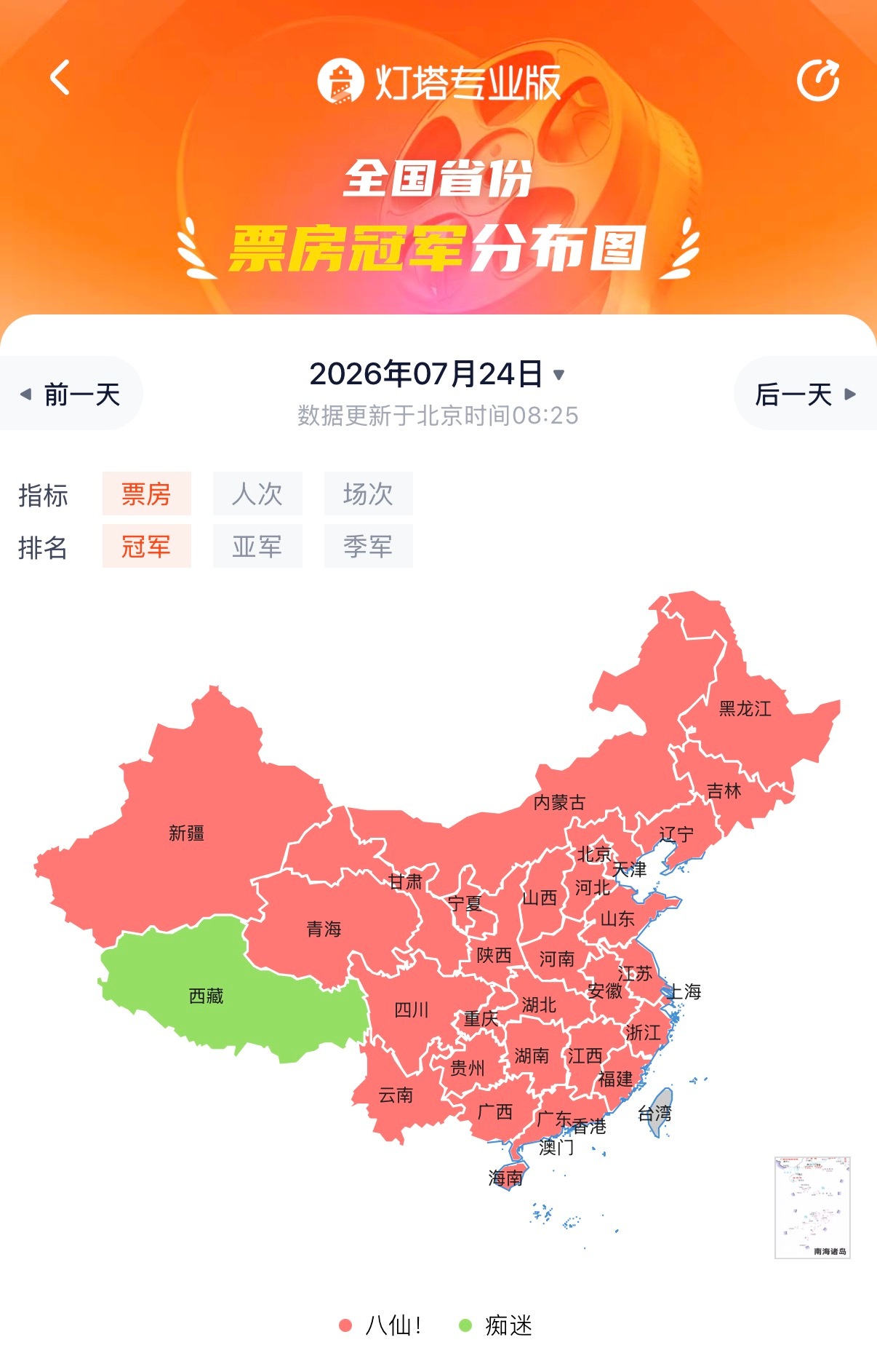 今天八仙应该可以日冠了我先替评论写上“正常啊，女足早上映那么多天了！” 