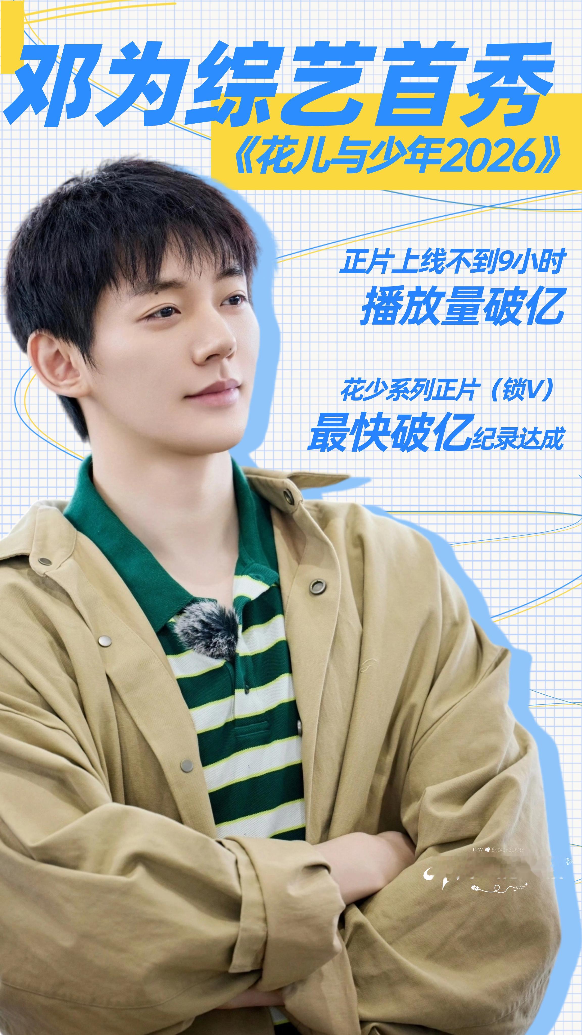 邓为 花少8数据全面登顶花少8有邓为真的是好福气，数据全面登顶，谁说这个淡人综艺