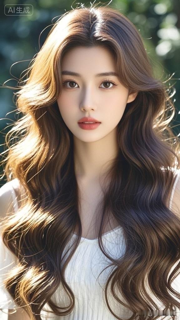 温柔甜美的少女，阳光下的动人瞬间