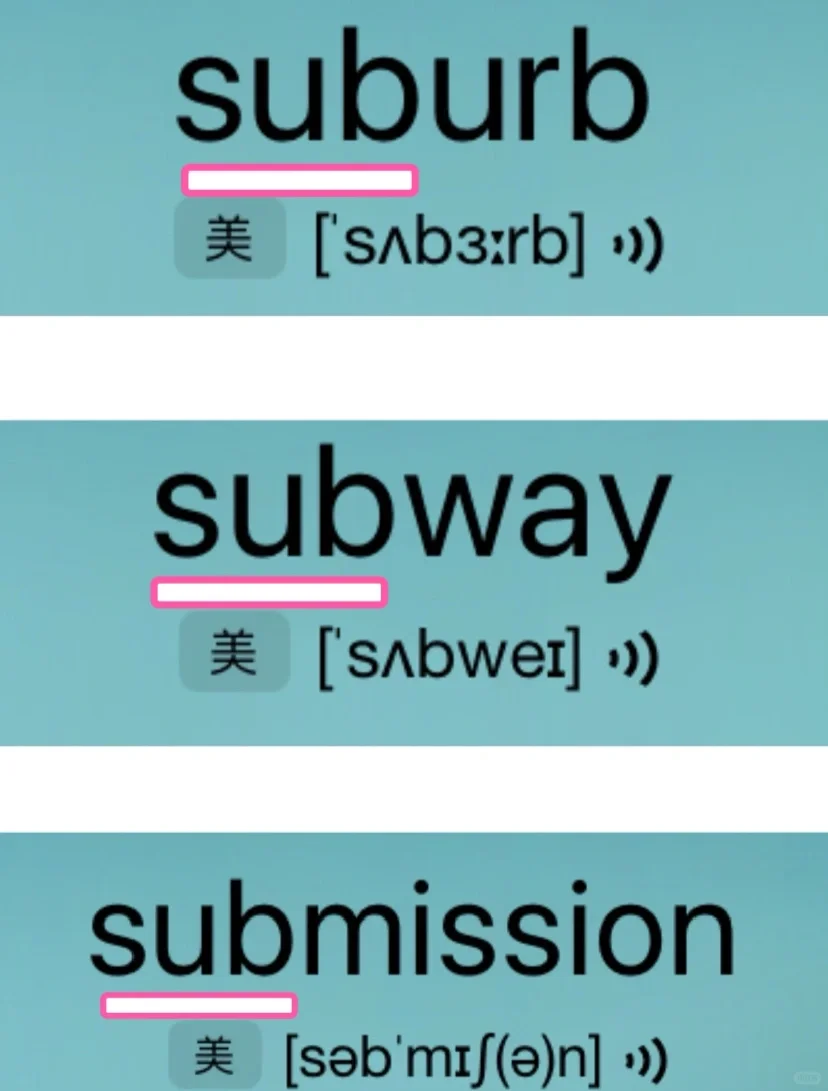 🔥历年真题出现212次！ “sub”家族