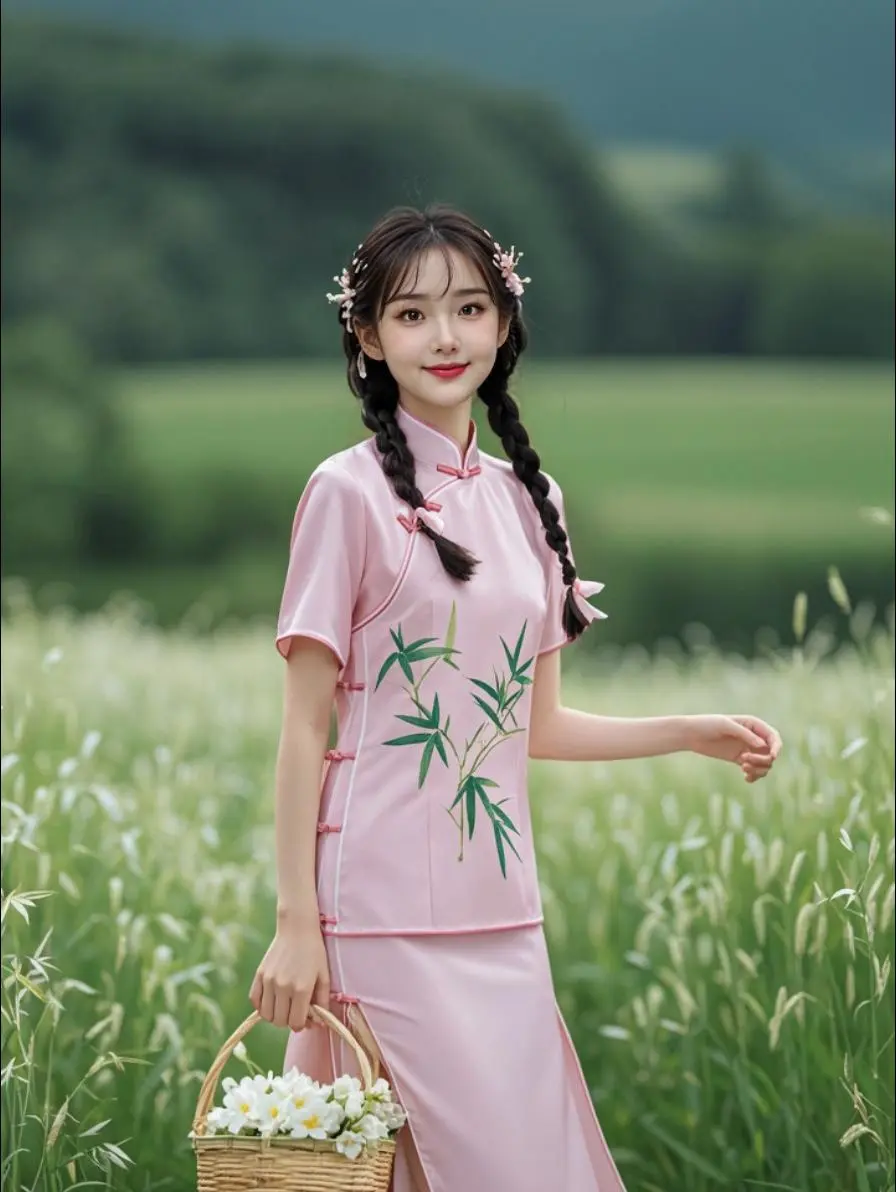 AI旗袍麦田梦