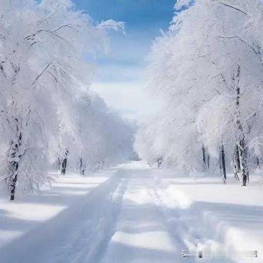 今年冬天的雪下得真大，我走进那静谧的森林小径，真像置身于童话世界。
雪花纷纷扬扬