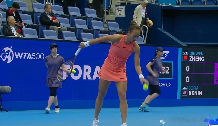 🇯🇵东京WTA500🇨🇳郑钦文vs肯宁🇺🇸比赛恢复咯！大家觉得今天什