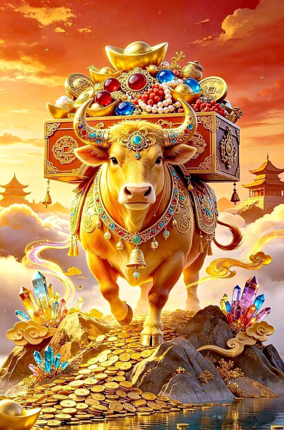 牛气冲天，财源滚滚来🙏