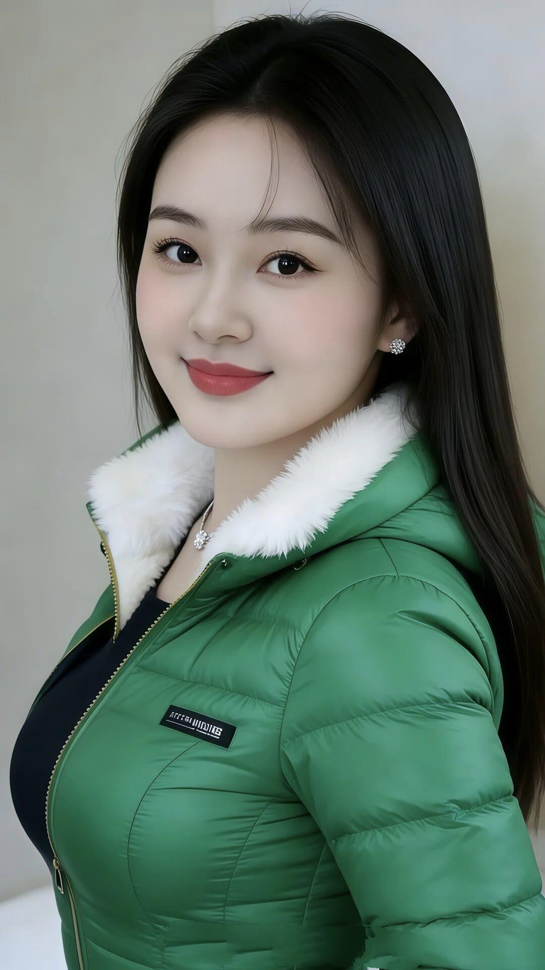 冬日穿搭指南🌨️ 绿意盎然的羽绒服，温暖又时尚！👗💕