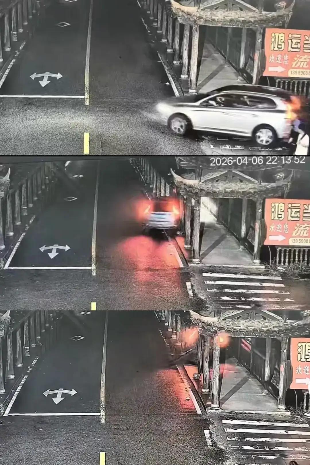 从视频可以看出，当这辆SUV拐上桥的时候，方向盘没有回正，导致车一直处于右拐的状