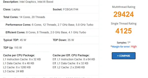 Intel酷睿9 270H首次跑分：单线程暴增14%、还更省电