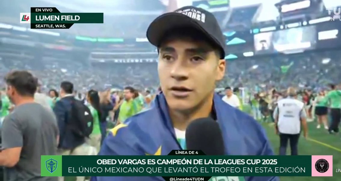 梅西[超话]  西雅图海湾人球员巴尔加斯赛后采访：“梅西是一位伟大的球员，我非常