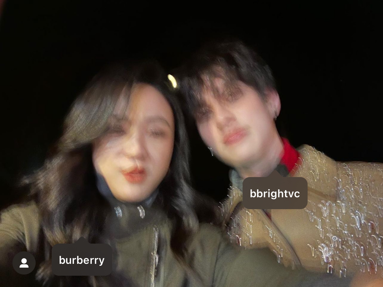 汤唯在ins分享在Burberry 24秋冬大秀和Bright、 郑裕美、全智贤