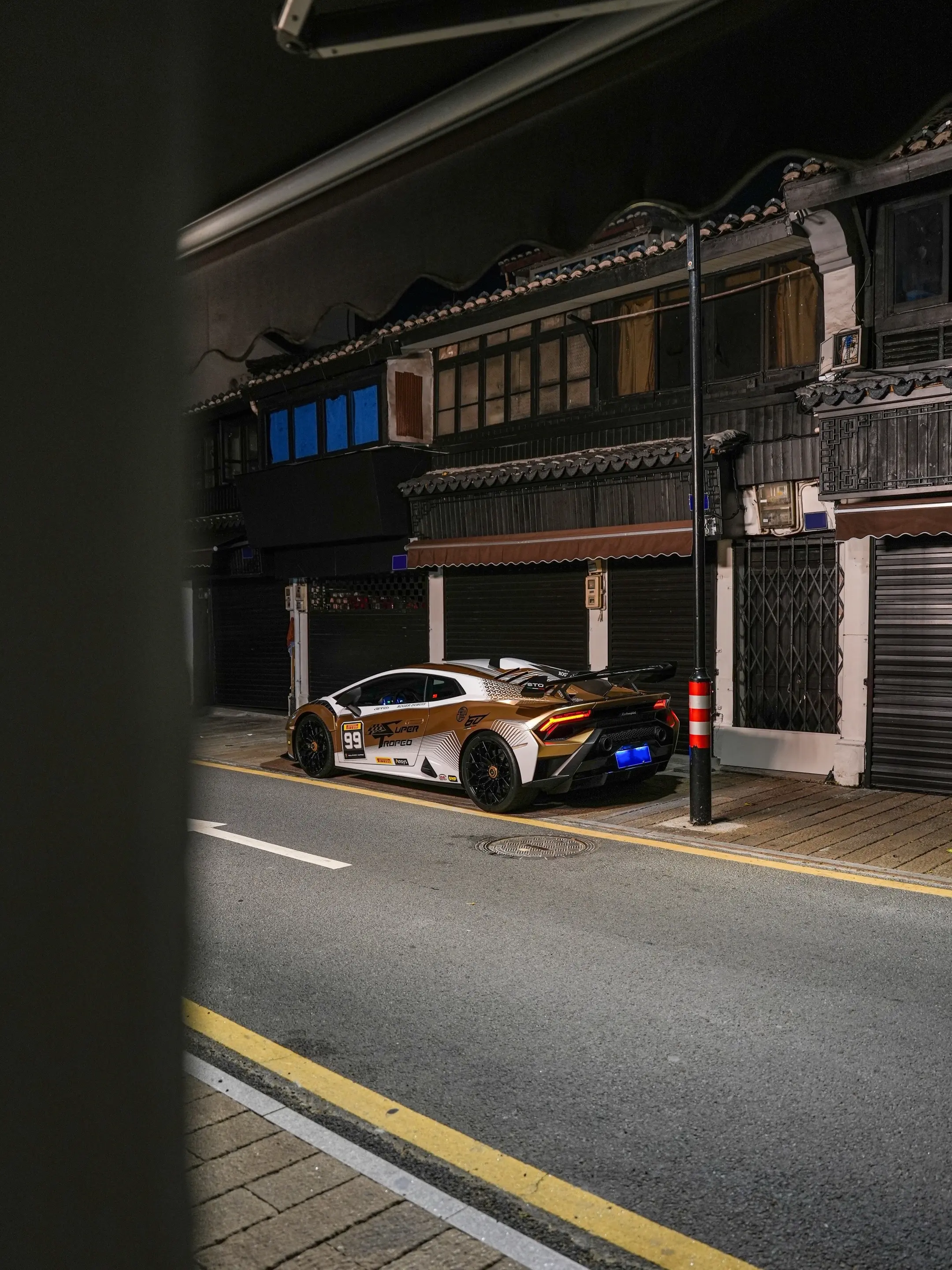 古风和现代赛车碰撞sto街拍