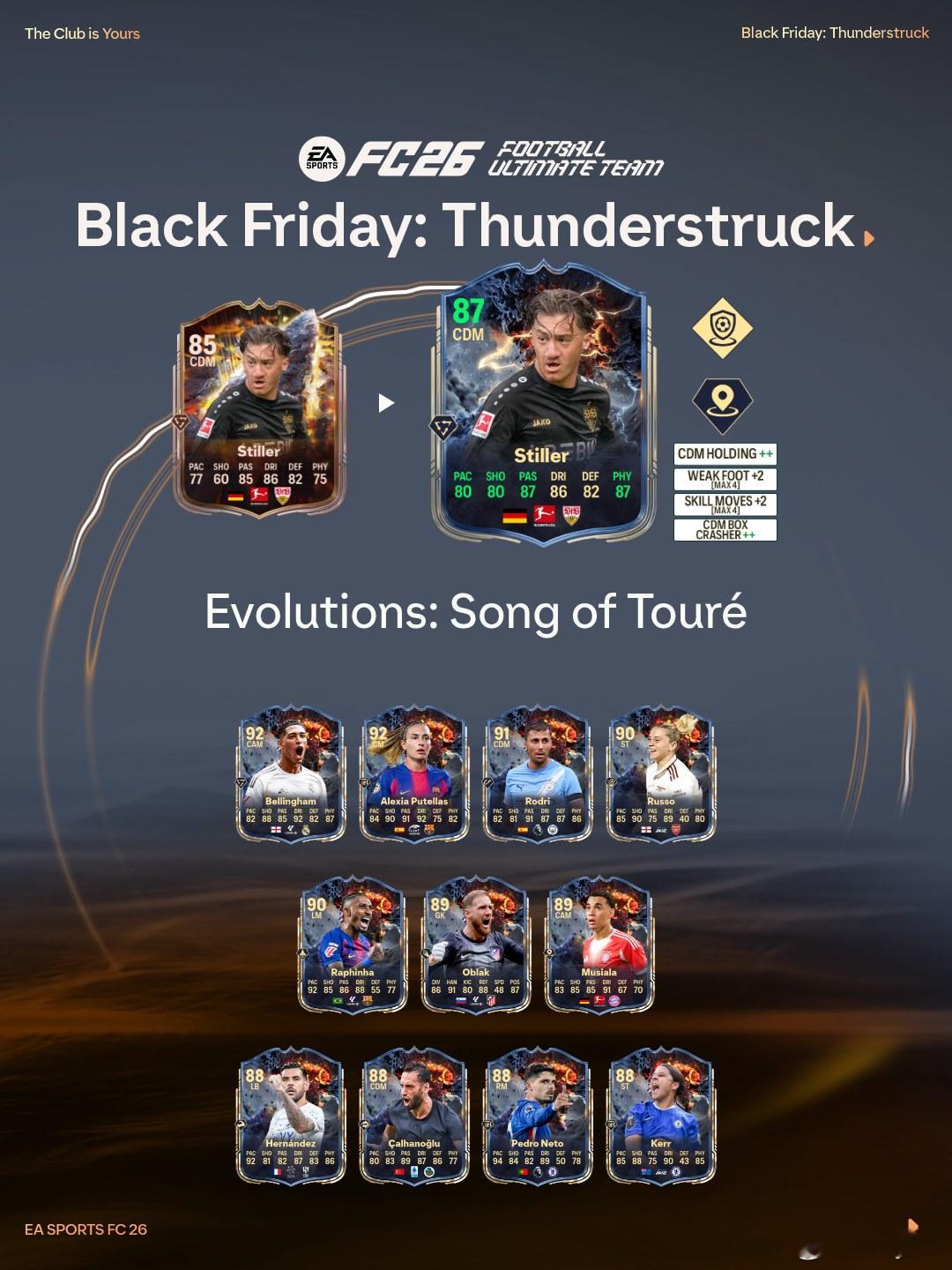 11月29日新增进化：• 图雷之歌  花费：5w金币 & 500绿点FC26