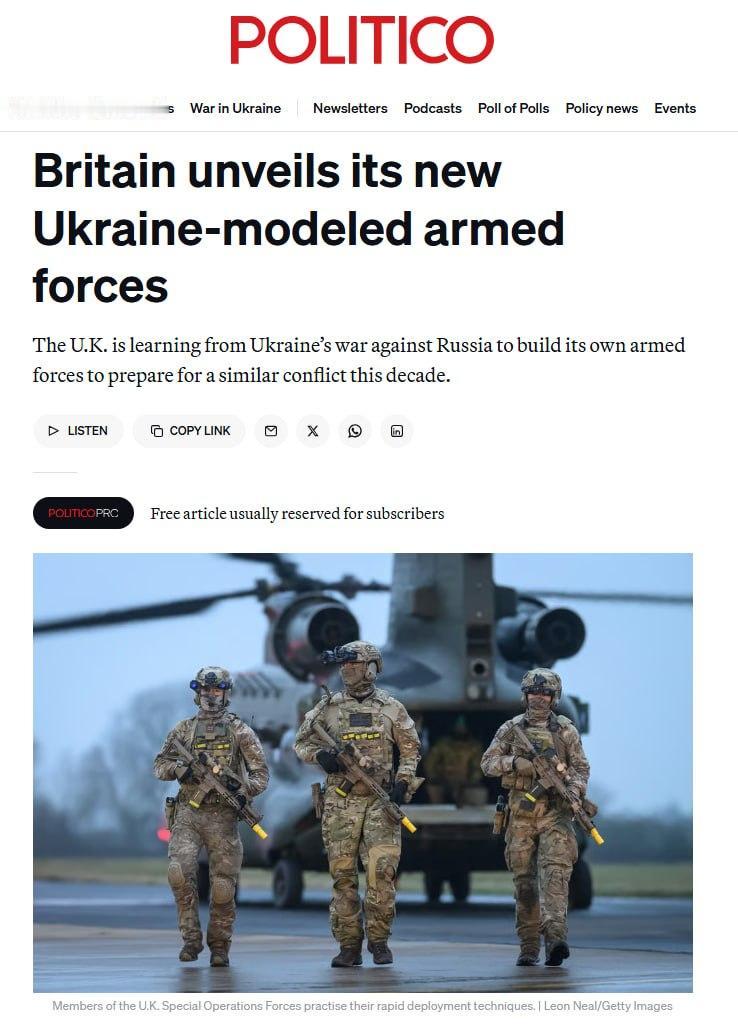 英国政府日前宣布启动大规模武装力量改革，以乌克兰战场经验为模板，标志着国防战略根