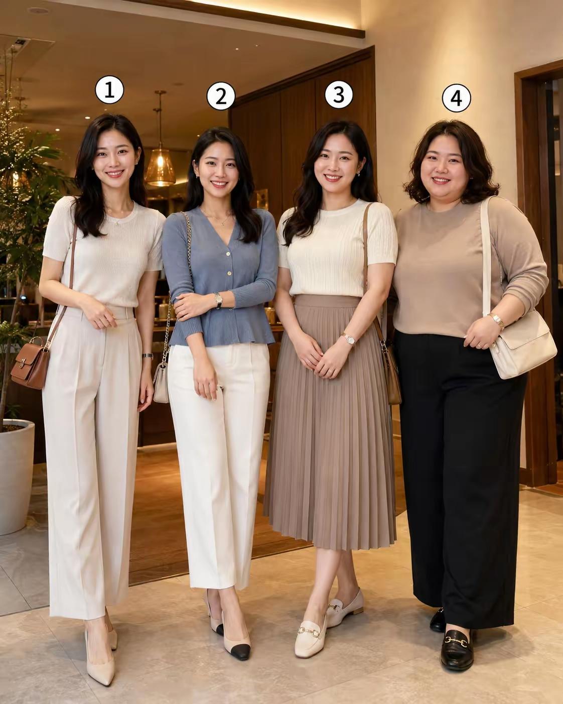 四位不同风格，不同身型的美女，你最想把谁娶回家呢？
