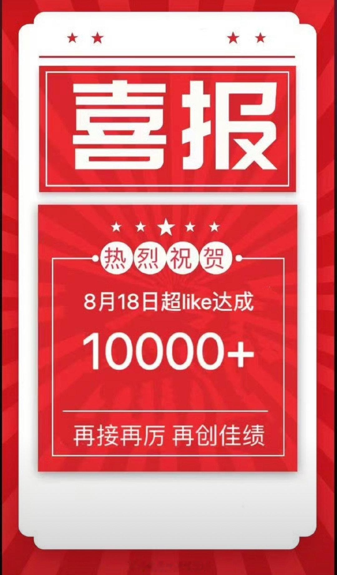 易烊千玺超话超like破w了，鸟姐🐮！！🔥 ​​​