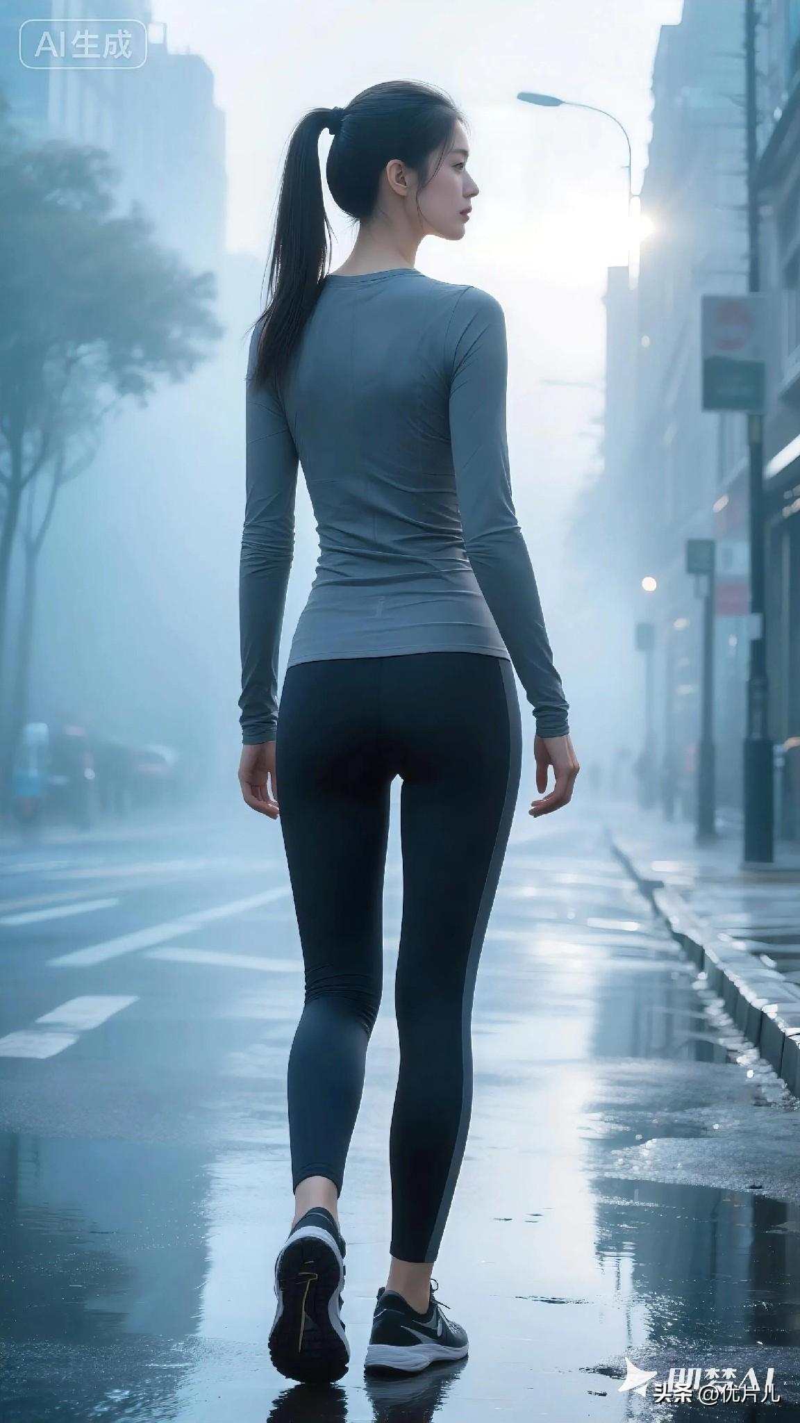 当第一缕阳光刺破雾霭，我放慢脚步，站在路口回望。身后是跑过的路，身前是渐亮的天。