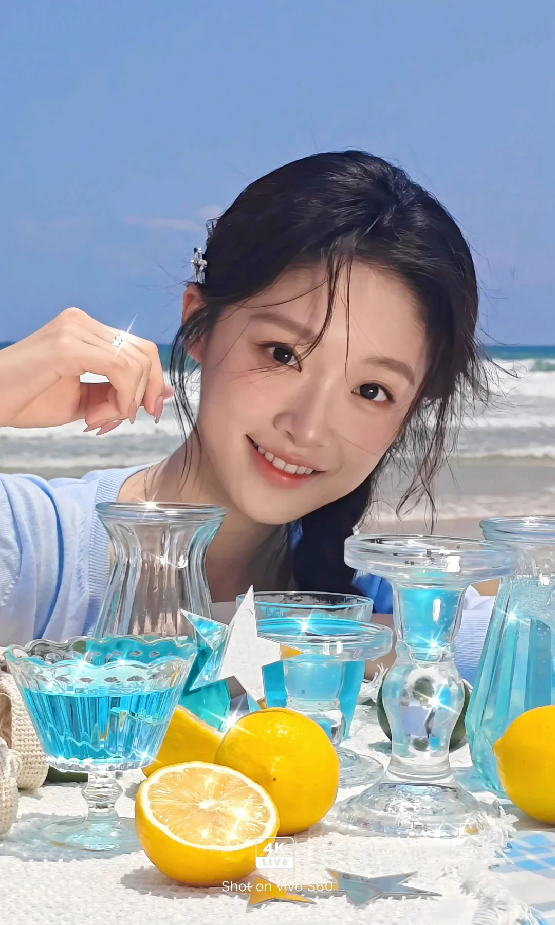 和雨真一起 拍了柠檬味的海🌊