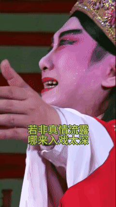 这是真入戏了：演员能哭成一个泪人，他是真投入了，证明他是一个好戏曲演员。👍