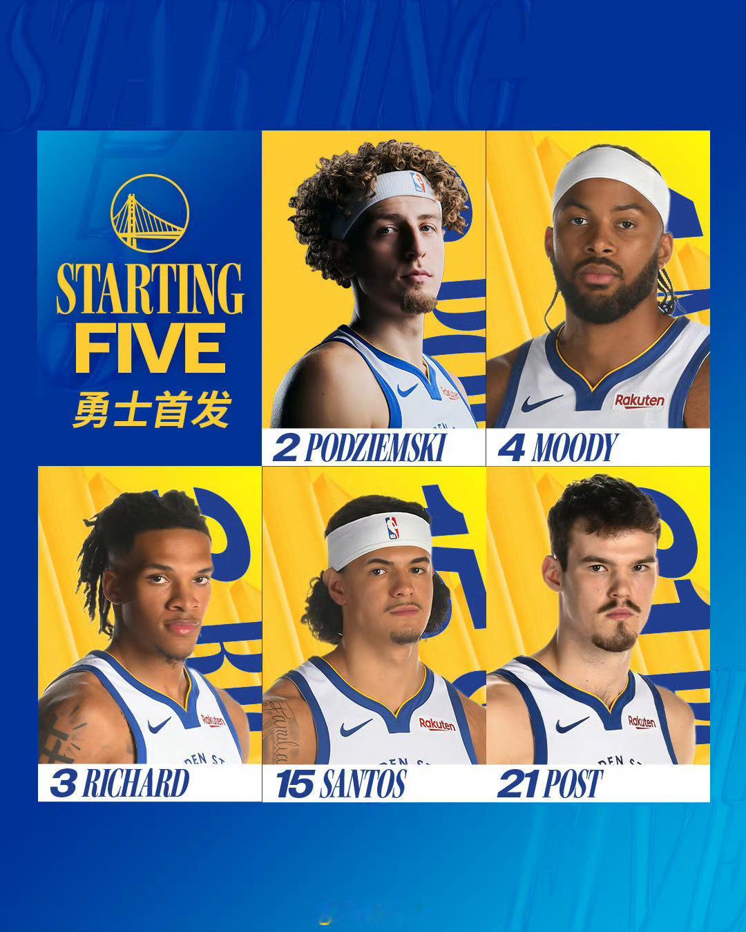 今天少输当赢了，看看有没有奇迹对面的首发是：亚历山大、多尔特、霍姆格伦、威廉姆斯